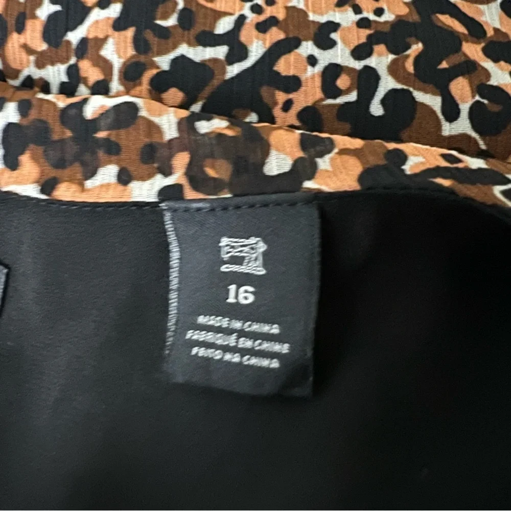 Scotch & Soda Dress Girls Size XL Leopard Print Wide Oversized Fit